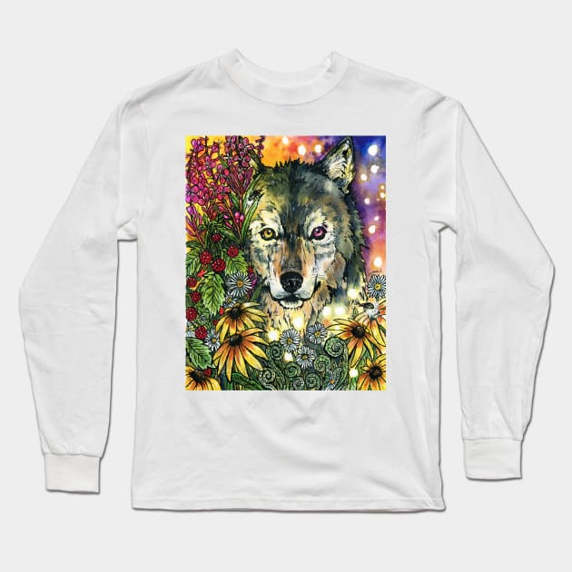 Beauty in the Beast (Wolf) Long Sleeve T-Shirt by 10000birds